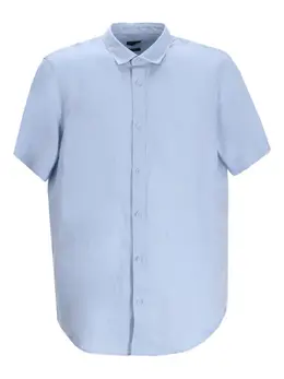 Armani Exchange: Льняная рубашка 