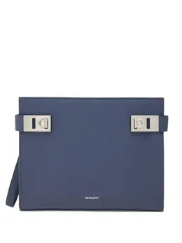 Ferragamo: Клатч  Gancini