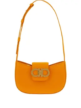Ferragamo: Оранжевая сумка  Gancini
