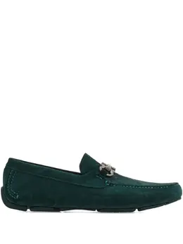Ferragamo: Зелёные туфли  Gancini