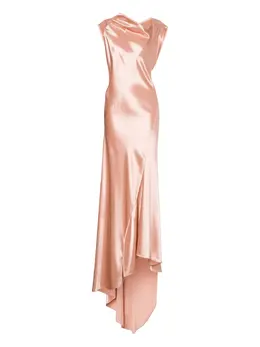 Alberta Ferretti: Атласное платье 