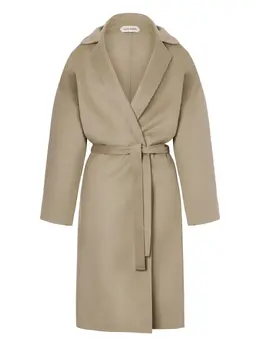 Alberta Ferretti: Бежевое пальто 