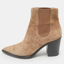 Gianvito Rossi: Бежевые ботинки 