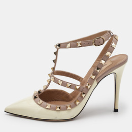 Valentino: Белые туфли  Rockstud