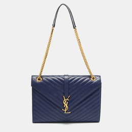Saint Laurent Paris: Голубая сумка  Monogram Envelope
