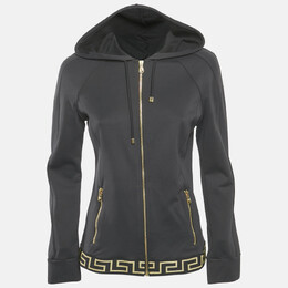 Versace: Чёрная куртка  Greca
