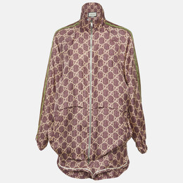 Gucci: Бордовая куртка  GG Supreme