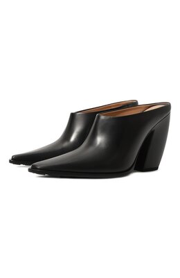 Bottega Veneta: Чёрные сабо 