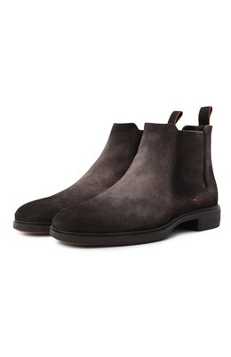 Santoni: Серые ботинки 