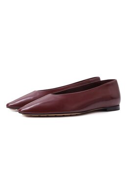 Bottega Veneta: Бордовые балетки 