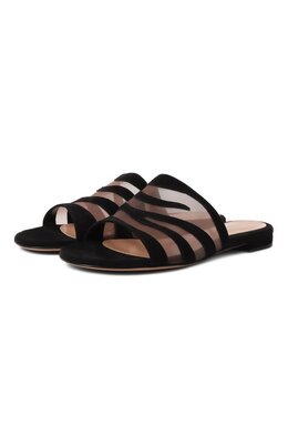 Gianvito Rossi: Чёрные шлёпанцы 