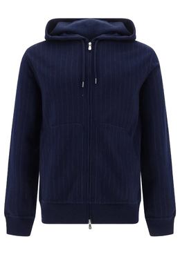 BRUNELLO CUCINELLI: Синяя толстовка 