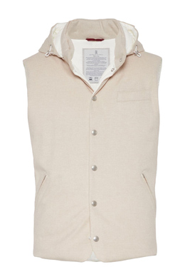 BRUNELLO CUCINELLI: Бежевый жилет 