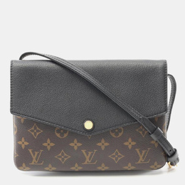 Louis Vuitton: Чёрная сумка через плечо 