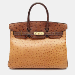 Hermes: Коричневая сумка  Birkin 35