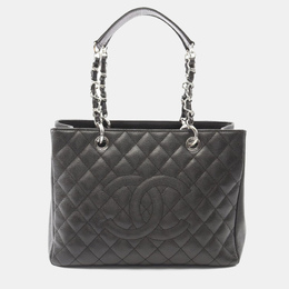 Chanel: Чёрная сумка-шоппер 