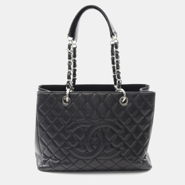 Chanel: Чёрная сумка-шоппер 