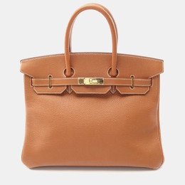 Hermes: Коричневая сумка  Birkin 35