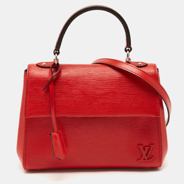 Louis Vuitton: Серебристая сумка  Épi
