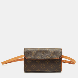 Louis Vuitton: Коричневая поясная сумка  Florentine