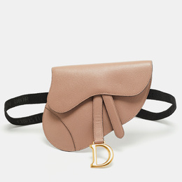 Dior: Бежевая поясная сумка 