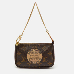 Louis Vuitton: Коричневая сумка  Pochette Accessoires