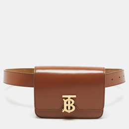 Burberry: Коричневая поясная сумка  Belt