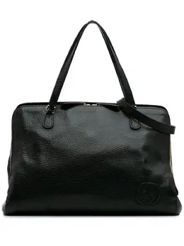 Gucci Pre-Owned: Чёрная сумка-шоппер 