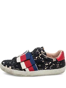 Gucci Pre-Owned: Чёрные кроссовки 