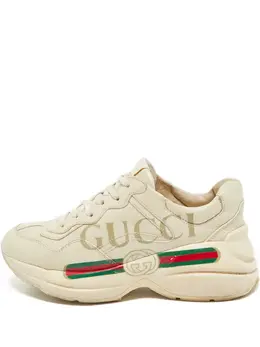 Gucci Pre-Owned: Бежевые кроссовки 