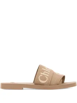 Chloé: Бежевые сандалии  Woody