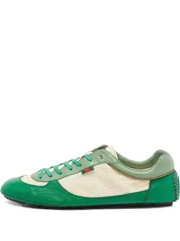 Gucci Pre-Owned: Зелёные кроссовки 