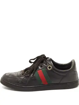 Gucci Pre-Owned: Чёрные кроссовки 