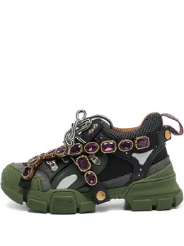 Gucci Pre-Owned: Зелёные кроссовки 