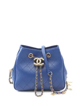 CHANEL Pre-Owned: Голубая сумка 