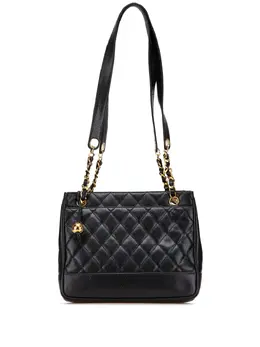 CHANEL Pre-Owned: Чёрная сумка-шоппер 