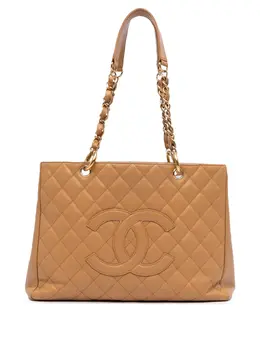 CHANEL Pre-Owned: Коричневая сумка-шоппер 