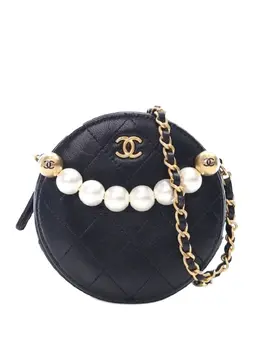 CHANEL Pre-Owned: Чёрный клатч 