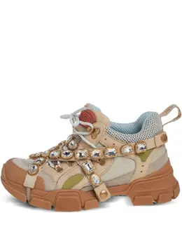 Gucci Pre-Owned: Бежевые кроссовки 