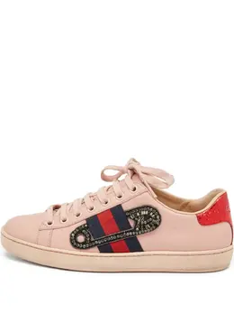 Gucci Pre-Owned: Светлые кроссовки 