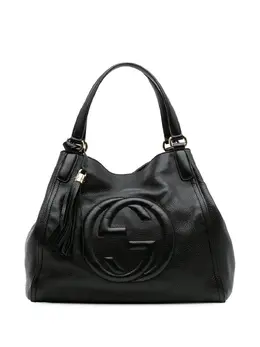 Gucci Pre-Owned: Чёрная сумка-шоппер 