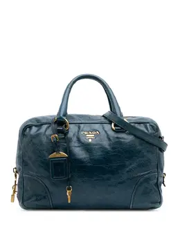Prada Pre-Owned: Голубая сумка 