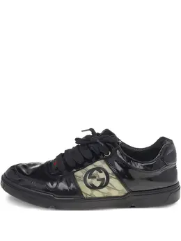 Gucci Pre-Owned: Чёрные кроссовки 