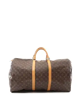 Louis Vuitton Pre-Owned: Коричневая дорожная сумка 