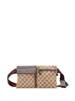 Gucci Pre-Owned: Коричневая поясная сумка 