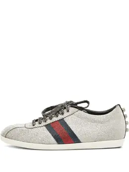 Gucci Pre-Owned: Светлые кроссовки 