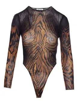 Jean Paul Gaultier: Боди с тигровым принтом 