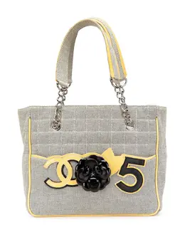 CHANEL Pre-Owned: Чёрная сумка-шоппер 