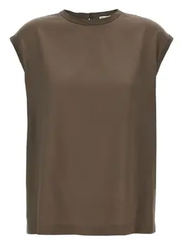 Brunello Cucinelli: Коричневая футболка 