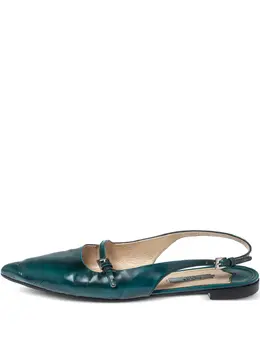 Prada Pre-Owned: Зелёные туфли 